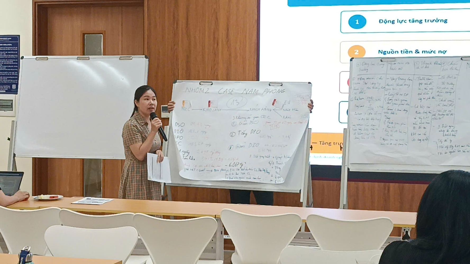 Đại diện nhóm báo cáo kết quả phân tích chuỗi giá trị